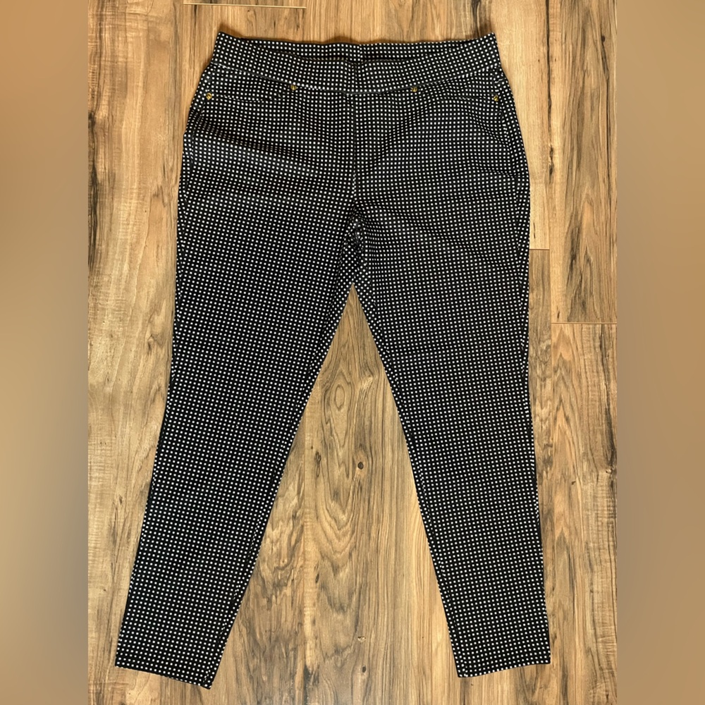 Michael Kors Black and White Checkered Pants